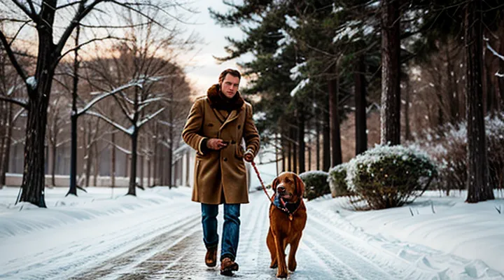 Инструкция: что делать, если собака боится ходить по гололеду.